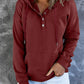 Half Snap Drawstring Long Sleeve Hoodie
