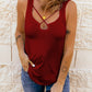 Strappy Gathered Detail Tank