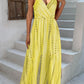 Printed Surplice Adjustable Spaghetti Strap Maxi Dress