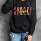 Round Neck Long Sleeve SPOOKY SEASON Graphic Sweatshirt