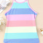 Striped Curved Hem Tank