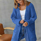 Open Front Long Sleeve Cardigan with Pockets