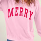 MERRY Graphic Dropped Shoulder Sweatshirt
