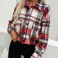 Plaid Collared Neck Button Down Jacket