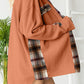 Plaid Button Down Collared Jacket