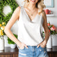 Curved Hem V-Neck Tank Top