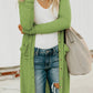 V-Neck Long Sleeve Cardigan with Pocket