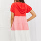 Culture Code My Only Wish Full Size Color Blocked Hooded Dress