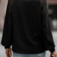 Lantern Sleeve Round Neck Blouse