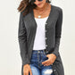 V-Neck Long Sleeve Cardigan with Pocket