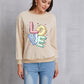 LOVE Round Neck Long Sleeve Sweatshirt