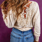 Ribbed Round Neck Long Sleeve Blouse