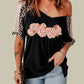 MAMA Graphic Leopard V-Neck Tee Shirt