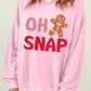 OH SNAP Round Neck Long Sleeve Sweatshirt
