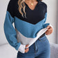 Color Block Dropped Shoulder Sweater