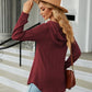 Long Sleeve Hooded Blouse