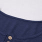 Color Block Spliced Lace Buttoned Tee