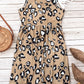 Leopard Buttoned Sleeveless Dress