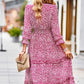 Leopard Surplice Tie Belt Slit Dress