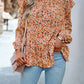 Ruffle Collar Long Sleeve Peplum Top