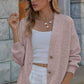V-Neck Button-Down Dropped Shoulder Cardigan