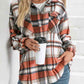 Plaid Collared Neck Button Down Jacket
