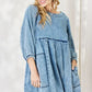 HEYSON Full Size Oversized Denim Babydoll Dress
