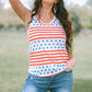 Stars and Stripes Round Neck Tank
