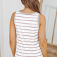 Striped Buttoned Tank