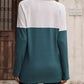 Contrast Round Neck Long Sleeve T-Shirt