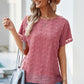 Swiss Dot Round Neck Blouse