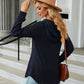 Long Sleeve Hooded Blouse