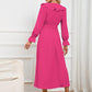 Surplice Tie Front Flounce Sleeve Dress