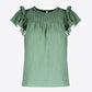 Pleated Detail Flutter Sleeve Blouse