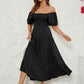 Smocked Square Neck Tiered Dress