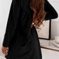 Ruched Round Neck Long Sleeve Dress