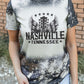 NASHVILLE TENNESSEE Graphic Round Neck Tee