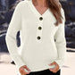 Half Button Long Sleeve Knit Top