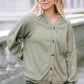 Button Down V-Neck Waffle Knit Shirt