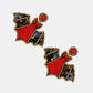 Bat Shape Beaded Dangle Earrings