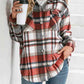 Plaid Collared Neck Button Down Jacket