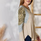 Hailey & Co Colorblock V-Neck Long Sleeve Top