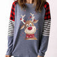 Reindeer Graphic Round Neck Sweatshirt