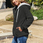 Zip Up Drawstring Hooded Jacket