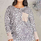 Plus Size Leopard Print Long Sleeve Sweatshirt