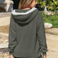 Zip Up Drawstring Hooded Jacket