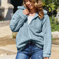 Zip Up Collared Neck Jacket with Pockets