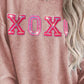 XOXO Round Neck Dropped Shoulder Sweatshirt