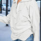 Half Zip Openwork Long Sleeve Sweater