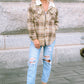 Plaid Collared Neck Button Down Jacket